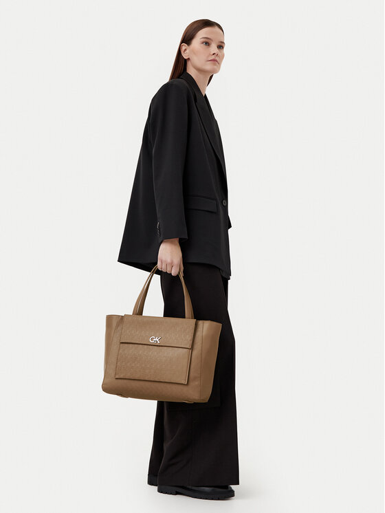 Calvin Klein Calvin Klein Käekott Ck Medium Shopper W/Pocket_Mono K60K613136 Pruun
