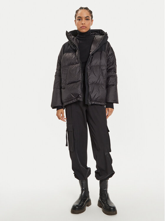 Bomboogie Bomboogie Pehelykabát GW7524TNM4 Fekete Regular Fit