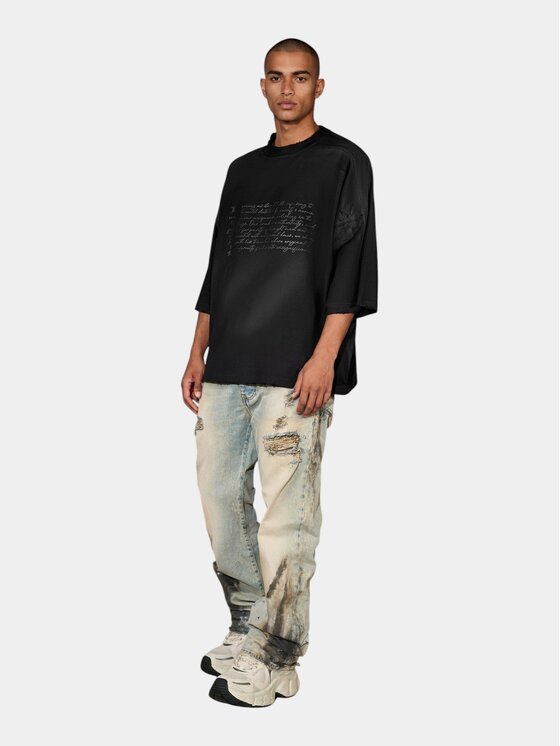 MADE BY SOCIETY MADE BY SOCIETY T-Shirt Tricou RAW MOTION - T17289 Czarny Basic Fit