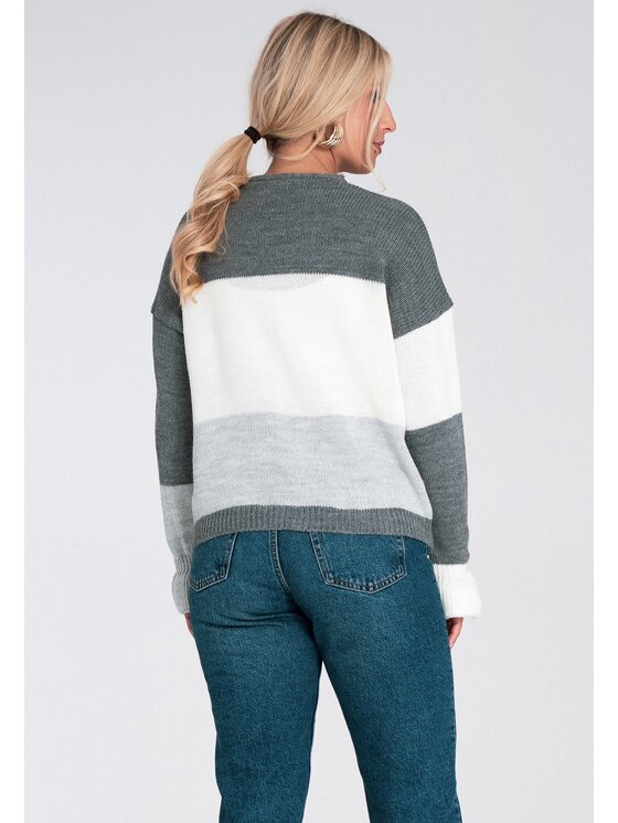 FIGL FIGL Kardigan M1245 Šedá Regular Fit
