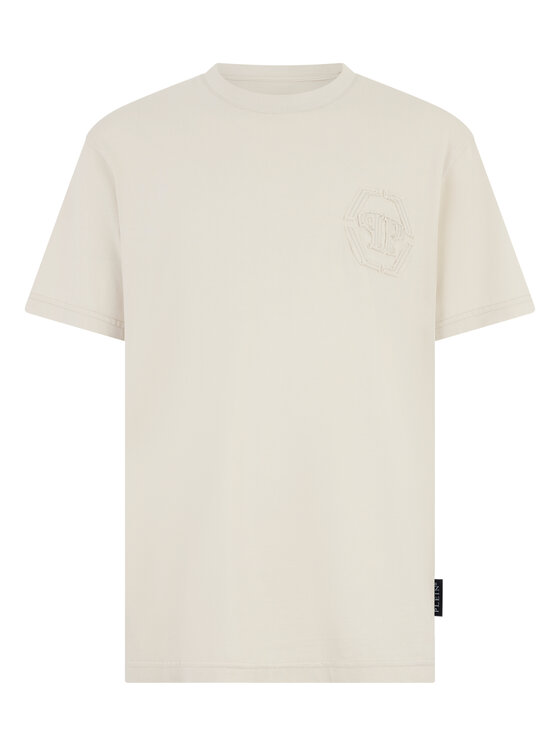 PHILIPP PLEIN PHILIPP PLEIN T-Shirt 29734 Beżowy Regular Fit