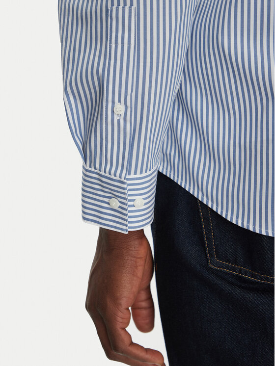 Calvin Klein Calvin Klein Košulja Poplin Stripe L/S Shirt K10K114445 Plava Regular Fit