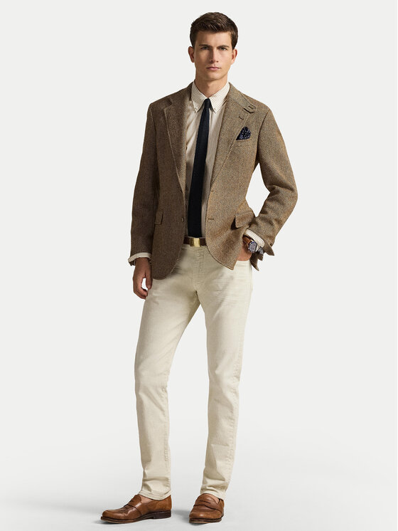 Polo Ralph Lauren Polo Ralph Lauren Koszula 710929344500 Beżowy jasny Slim Fit