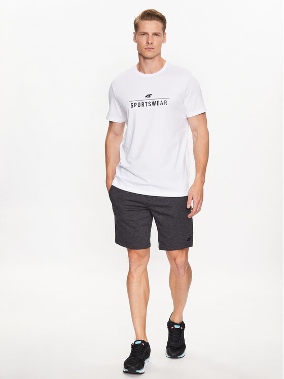 4F 4F Tricou 4FSS23TTSHM539 Alb Regular Fit