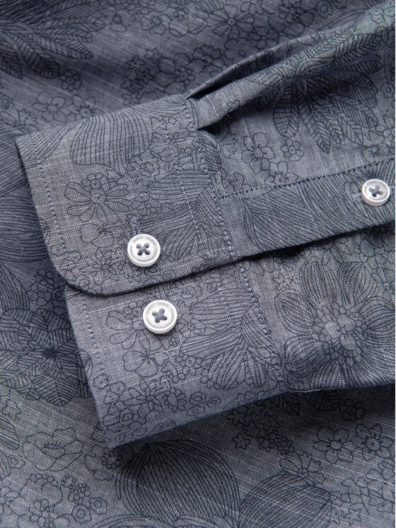 Ombre Ombre Koszula K701 Szary Regular Fit