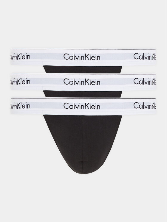 Calvin Klein Underwear 3 stringu pāru komplekts 000NB3226A Melns