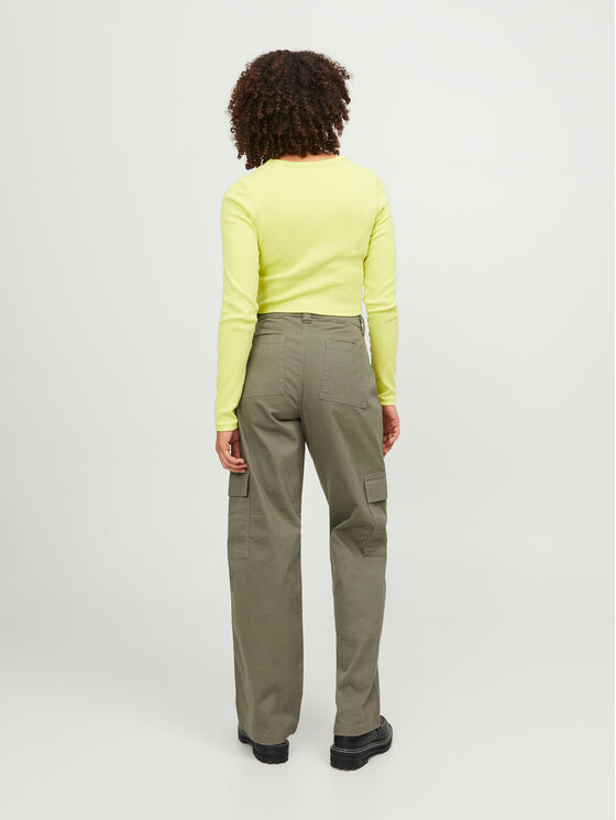JJXX JJXX Kalhoty z materiálu 12236946 Zelená Regular Fit