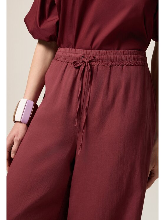 Oltre Oltre Pantaloni di tessuto P712J002419N036 Bordeaux Baggy Fit