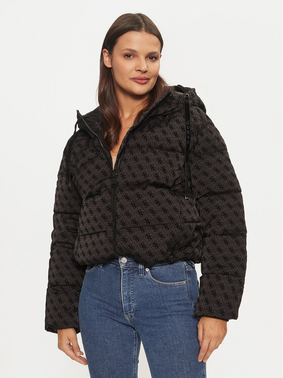 Guess Guess Bunda pro přechodné období Daisy W4BL36 WGJZ0 Černá Regular Fit