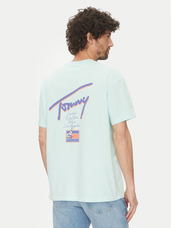 Tommy Jeans Tommy Jeans Tricou Faded Graphic DM0DM20768 Verde Relaxed Fit