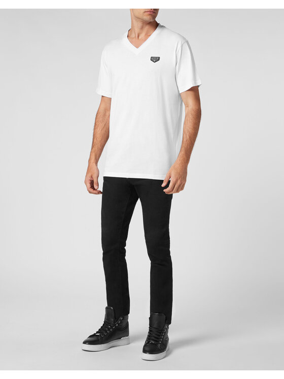 PHILIPP PLEIN PHILIPP PLEIN T-Shirt 265 Biały Regular Fit