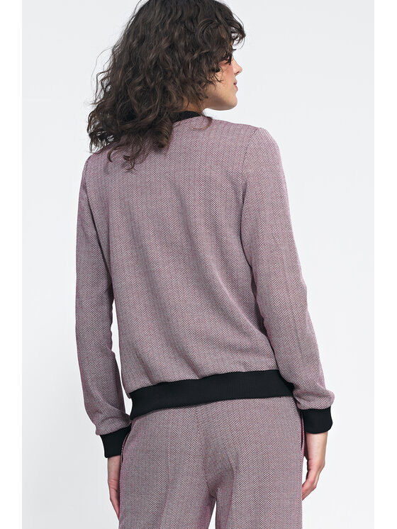 NIFE NIFE Mikina BL05 Bordó Regular Fit