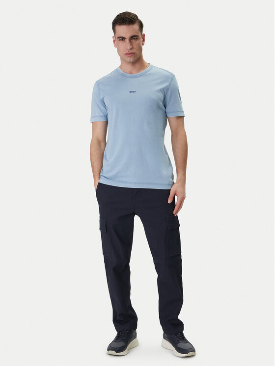 BOSS BOSS Marškinėliai Tokks 50502173 Žydra Regular Fit