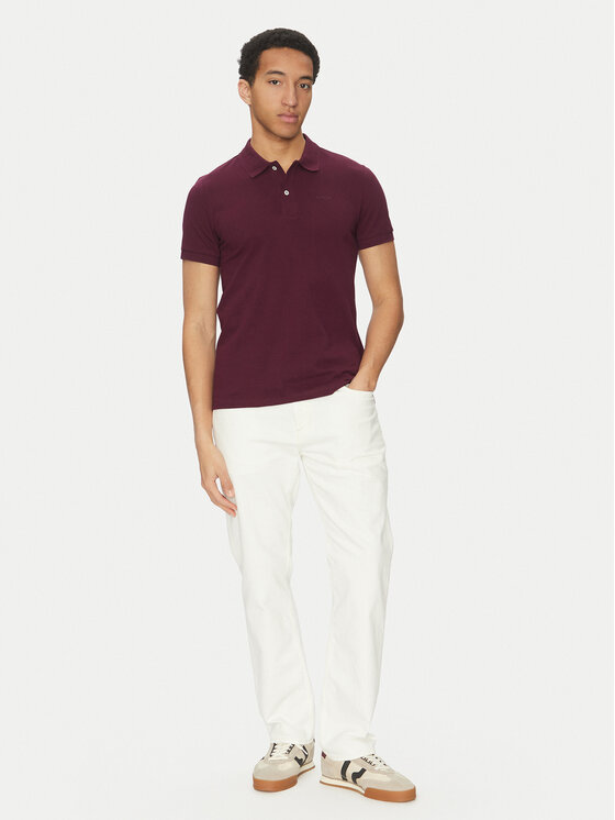 Geox Geox Polokošile M5511B T3240 F8312 Bordó Regular Fit