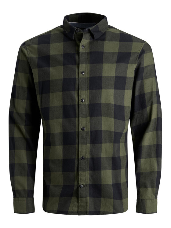 Jack & Jones Jack & Jones Koszula 12181602 Zielony Slim Fit