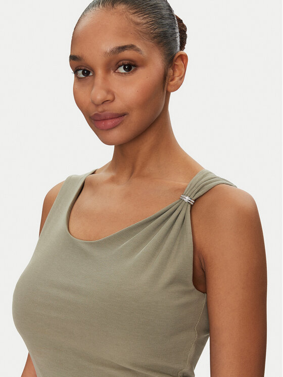 Guess Guess Top W5GP22 KAQL2 Zielony Regular Fit