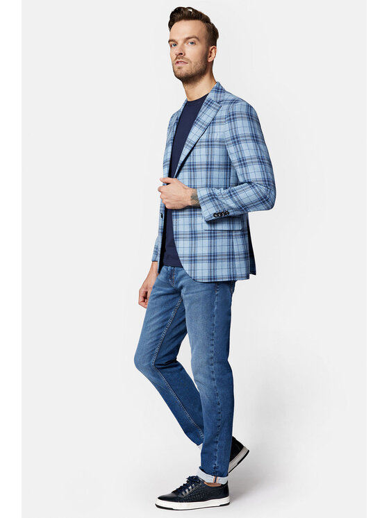 Lancerto Lancerto Marynarka Talaveria MA099123000008 Błękitny Regular Fit