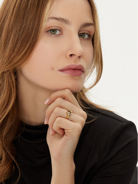 Guess Guess Prsteň JUBR05 042JW Zlatá
