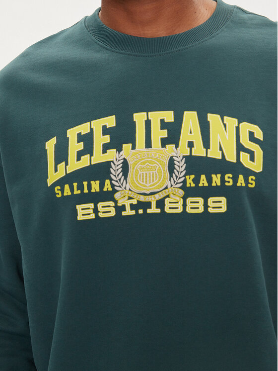 Lee Lee Bluza Varsity 112349109 Zielony Regular Fit