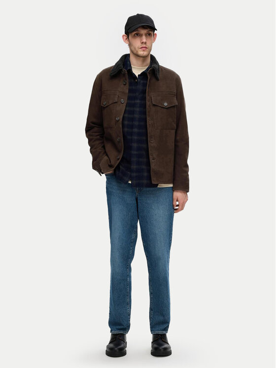 Selected Homme Selected Homme Usnjena jakna 16094769 Rjava Regular Fit