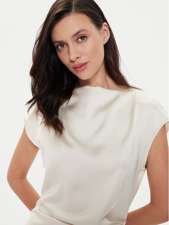 Imperial Imperial Коктейлна рокля AEAOHBA Бежов Regular Fit