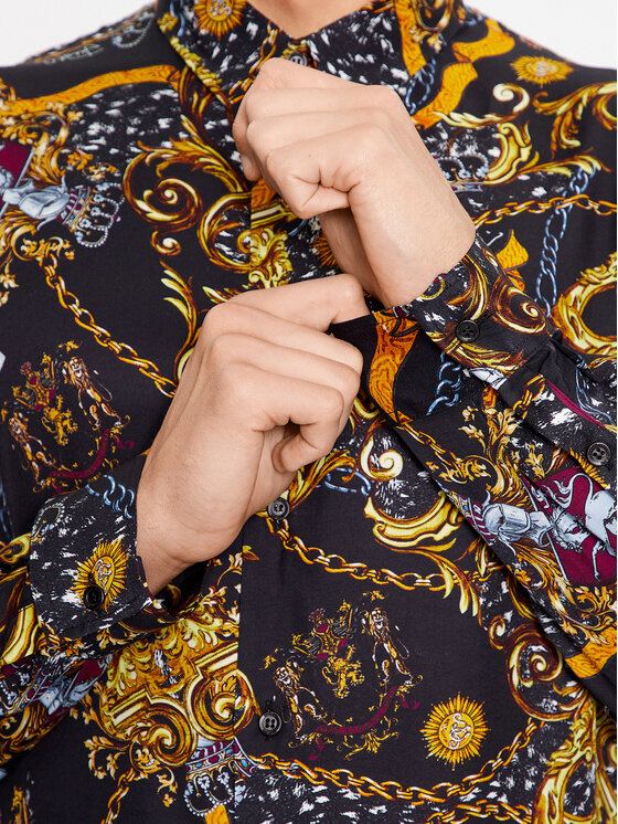 Just Cavalli Just Cavalli Риза 75OAL2S1 Черен Regular Fit