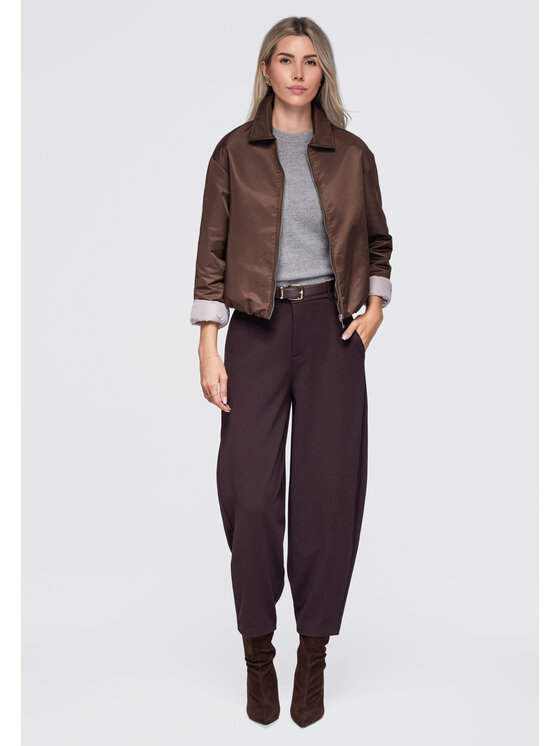 Ombre Ombre Kurtka przejściowa OW-JT-E0003 Brązowy Relaxed Fit