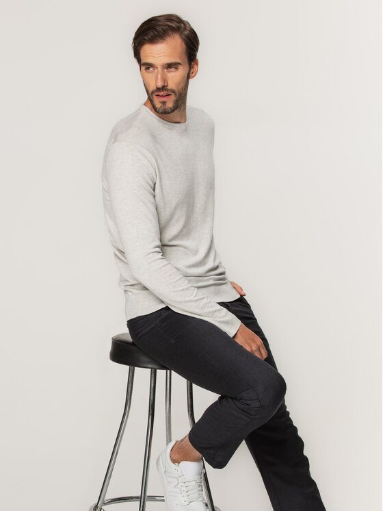 Willsoor Willsoor Sweter 66602 Szary Regular Fit