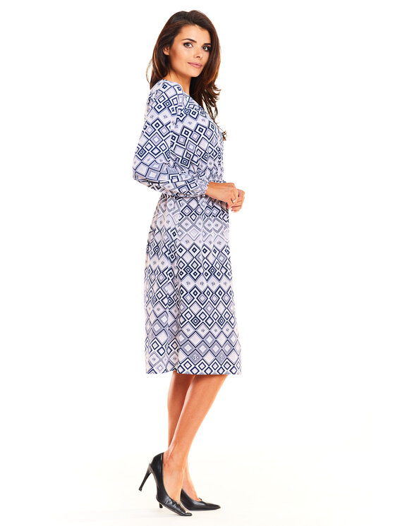 Awama Awama Sukienka A233 Kolorowy Basic Fit