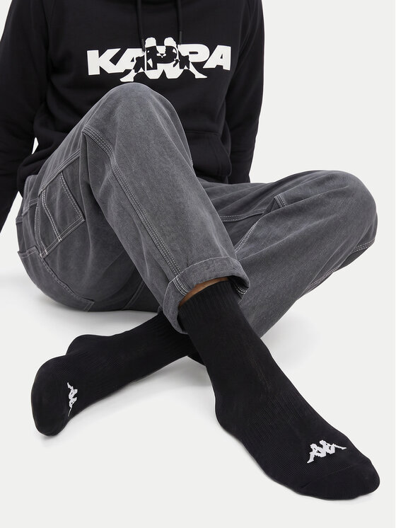 Kappa Kappa Calzini lunghi CEO_KR_FRESH_SS26 (3-PACK) Nero