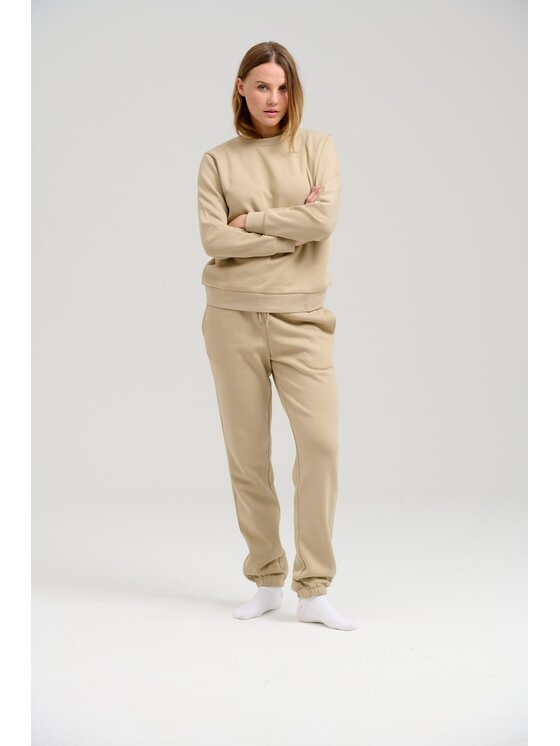 TeeShoppen TeeShoppen Joggery Podstawowe spodnie dresowe Beżowy Regular Fit