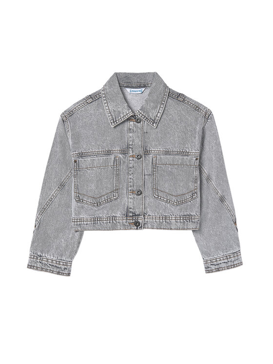 Mayoral Mayoral Kurtka jeansowa 6406 Szary Regular Fit