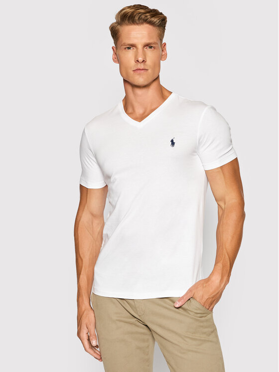 Polo Ralph Lauren T-shirt 710671453008 Bijela Slim Fit