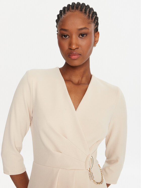 Rinascimento Rinascimento Rochie cocktail CFC0020071002 Bej Regular Fit