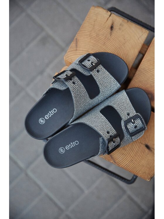 Estro Estro Παντόφλες ER00112405 Μαύρο