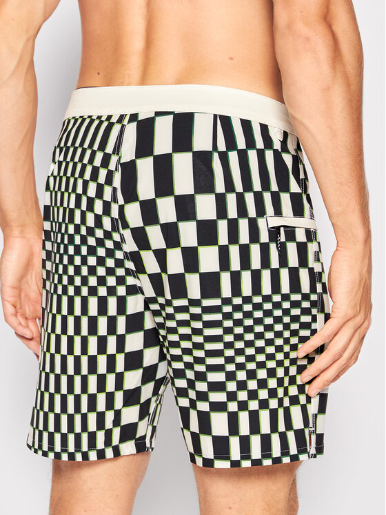 Vans Badeshorts Skewed Checker VN0A5FKY Schwarz Relaxed Fit Modivo
