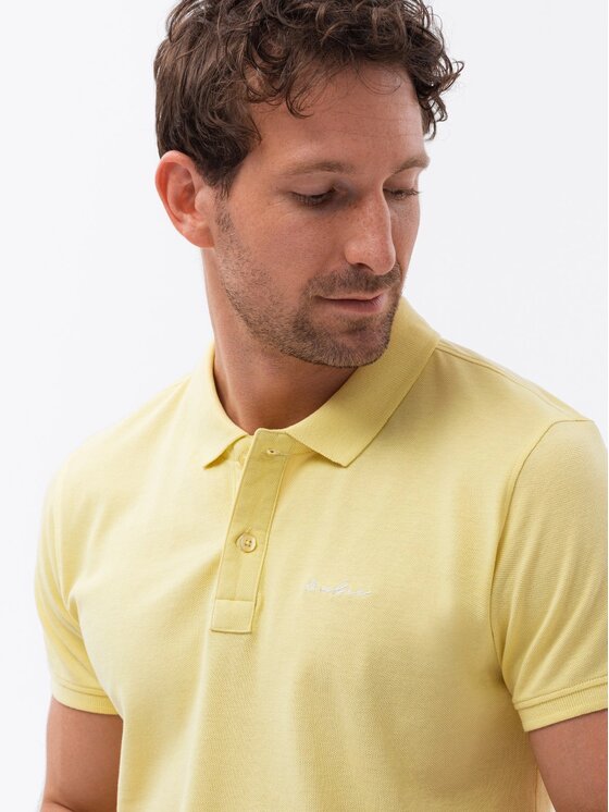 Ombre Ombre Polokošile S1746 Žlutá Regular Fit