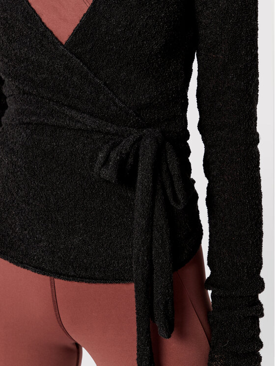 Cardigan Crossover A00180 Nero Regular Fit