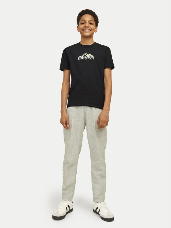 Jack&Jones Junior Jack&Jones Junior Футболка Mountain Logo 12263123 Чорний Standard Fit