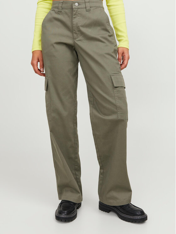 JJXX JJXX Kalhoty z materiálu 12236946 Zelená Regular Fit