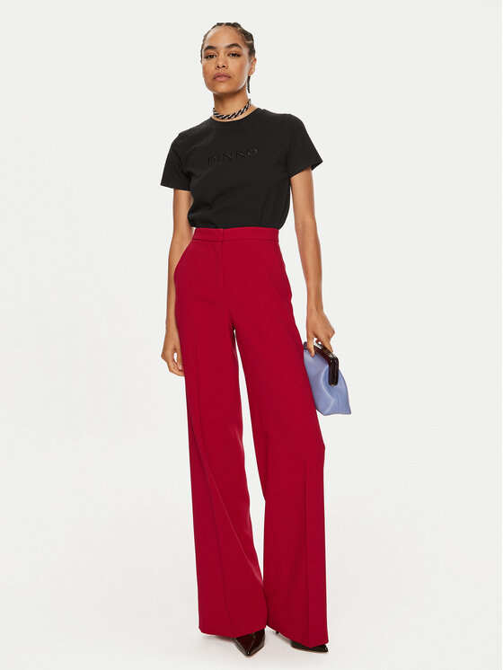 PINKO Pinko Pantaloni din material Pergamino 100331 A20Q Roșu Regular Fit