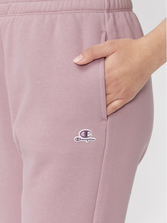Champion Champion Spodnie dresowe Logo Embroidery Fleece 115487 Fioletowy Relaxed Fit