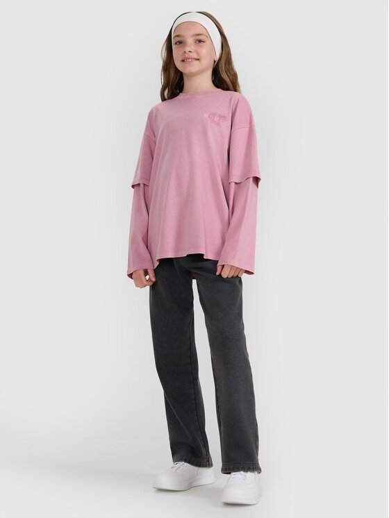 4F 4F Longsleeve 4FJRAW25TLONF543-54S Rosa Oversize