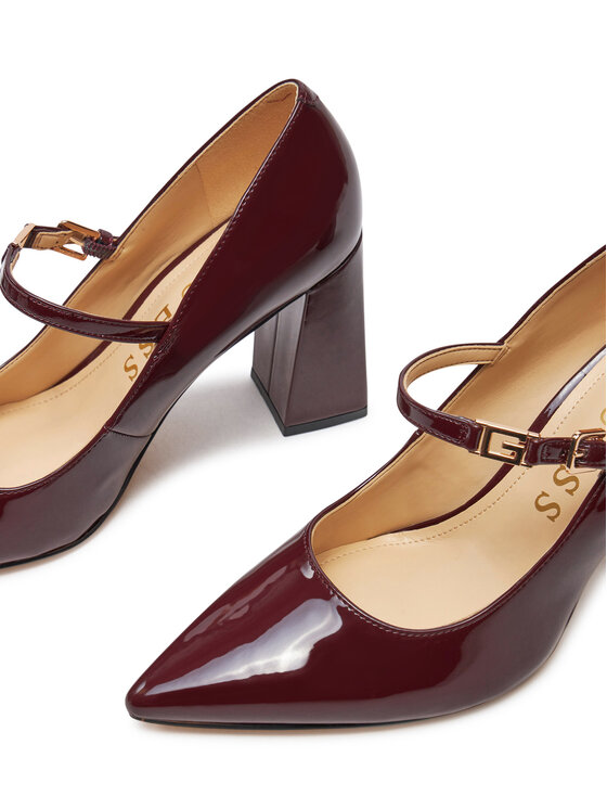 Decollete bordeaux tacco largo best sale