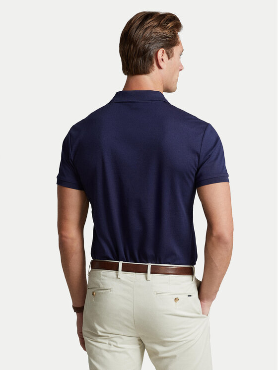 Polo Ralph Lauren Polo Ralph Lauren Polo majica 710713130006 Mornarsko modra Custom Slim Fit