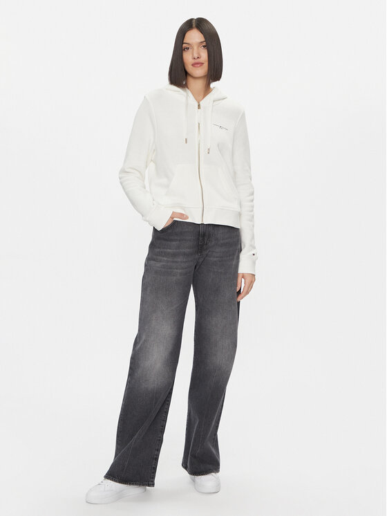 Tommy Hilfiger Tommy Hilfiger Суитшърт 1985 WW0WW39189 Екрю Regular Fit