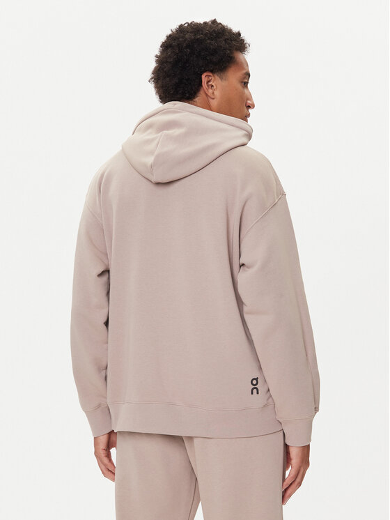 On On Majica dugih rukava Club Hoodie 1ME1003 Bež Relaxed Fit