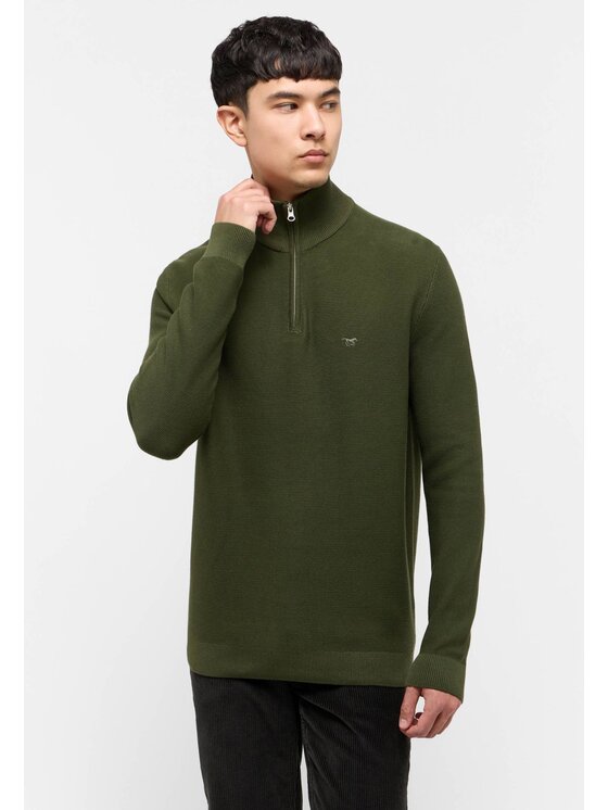 Mustang Mustang Maglione Everett Verde Regular Fit