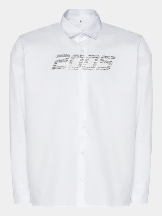 2005 2005 Camicia Glittered Bianco Relaxed Fit