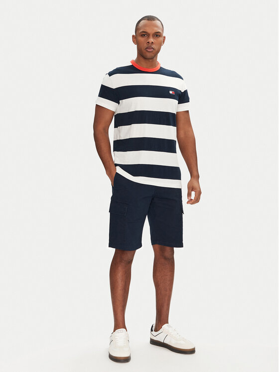 Tommy Jeans Tommy Jeans Szorty materiałowe Scanton DM0DM21949 Granatowy Regular Fit